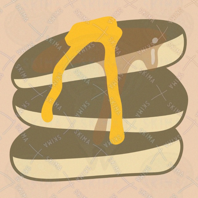 ホットケーキのアイコンイラスト