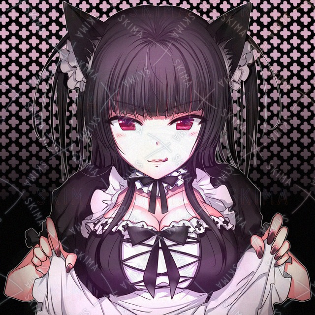 黒髪ゴスロリメイド少女