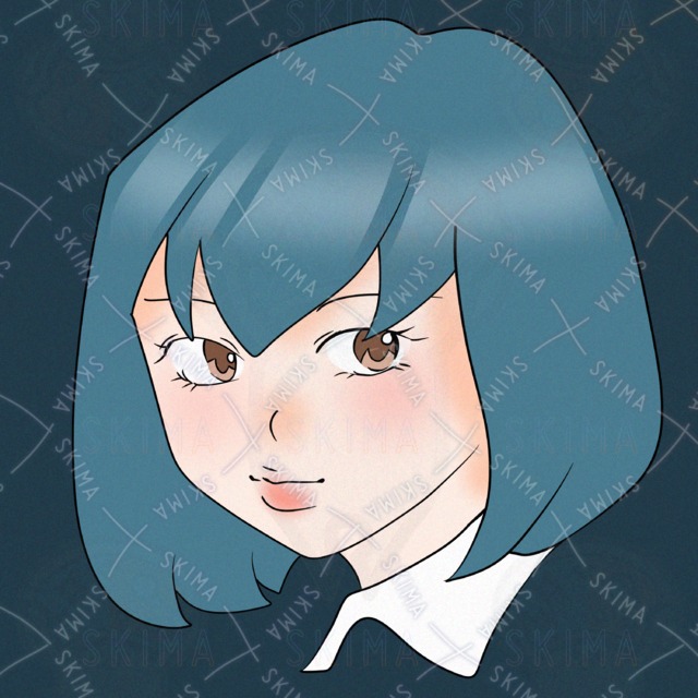 かわいい女の子のアイコンイラスト