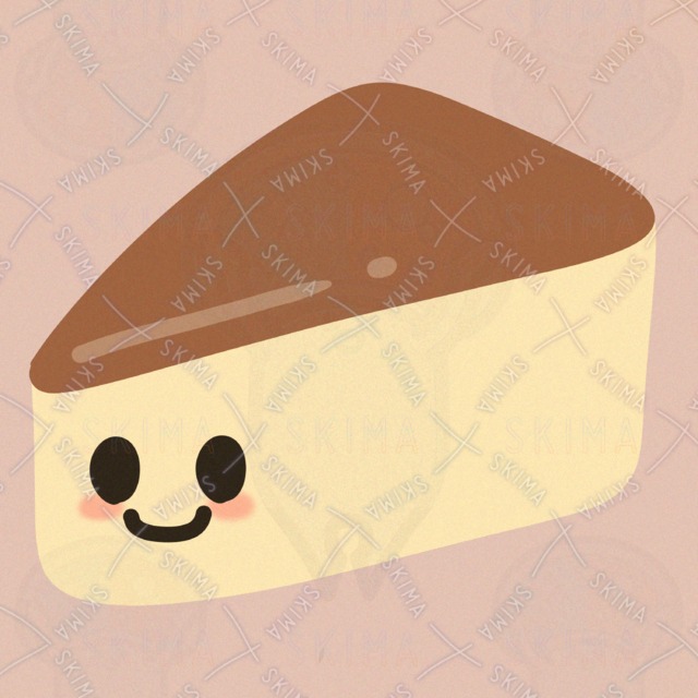 かわいいチーズケーキのアイコンイラスト