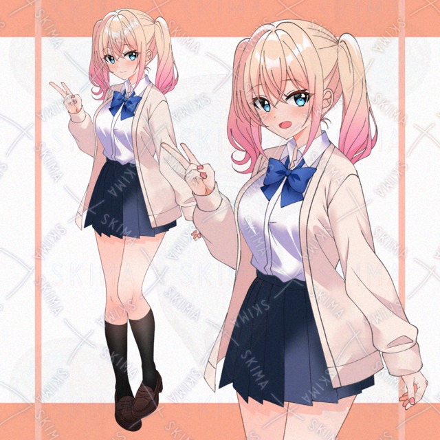 制服の女の子(差分10種)