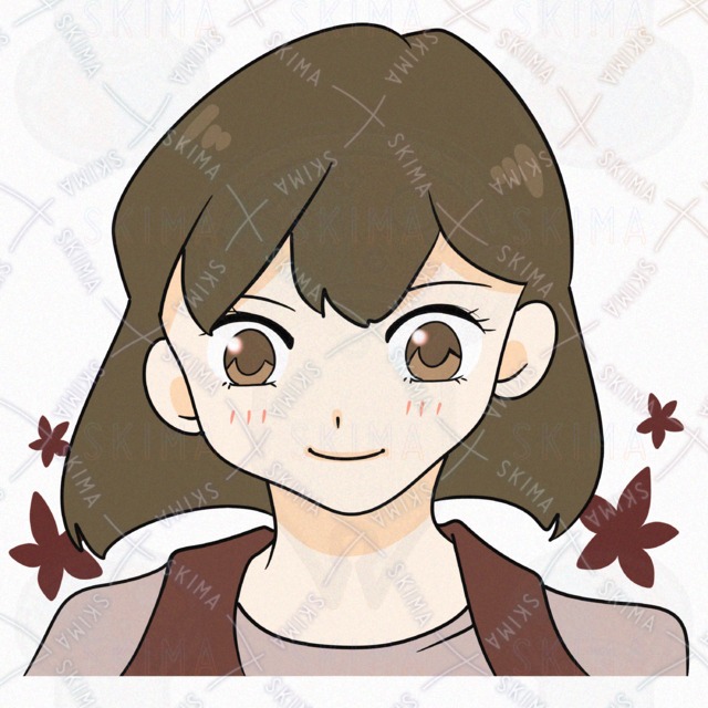 可愛い女の子のアイコンイラスト