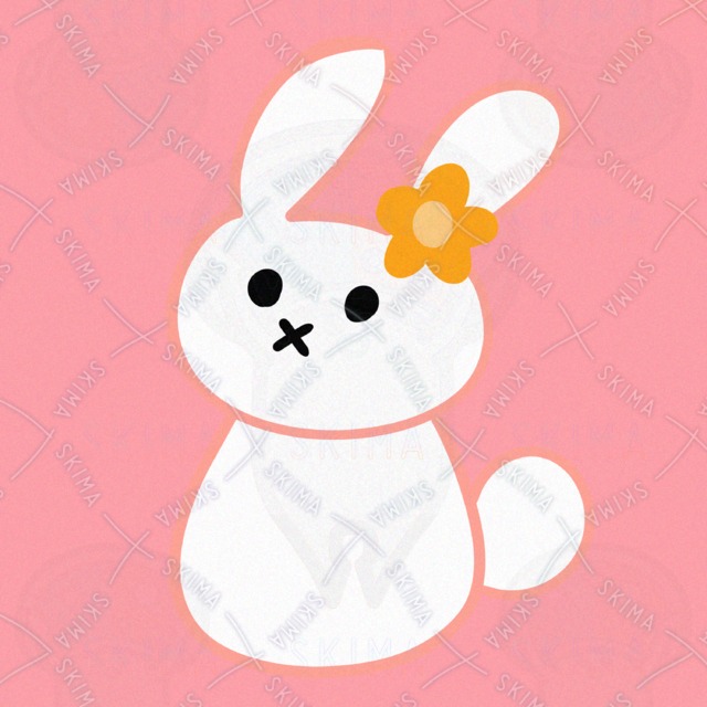 かわいいうさぎのアイコンイラスト