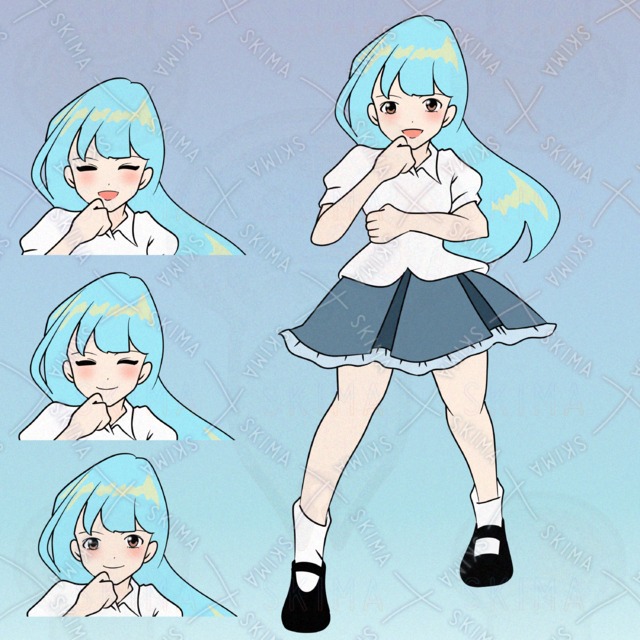 かわいい女の子の立ち絵イラスト