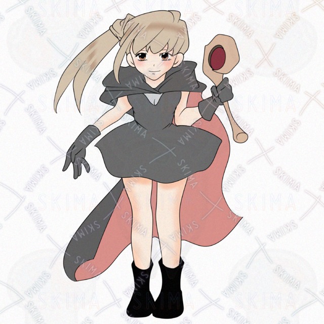 かわいい魔女の立ち絵イラスト