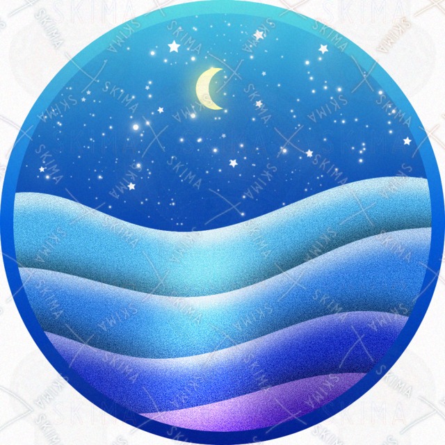 三日月のアイコンイラスト