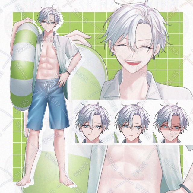 【15日までお値下げ】水着の男性【表情差分9種】