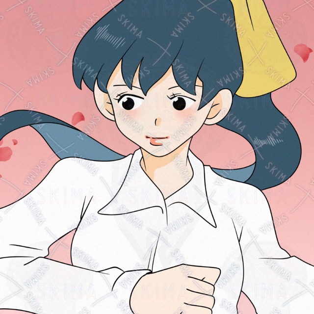 ポニーテールの女の子のイラスト