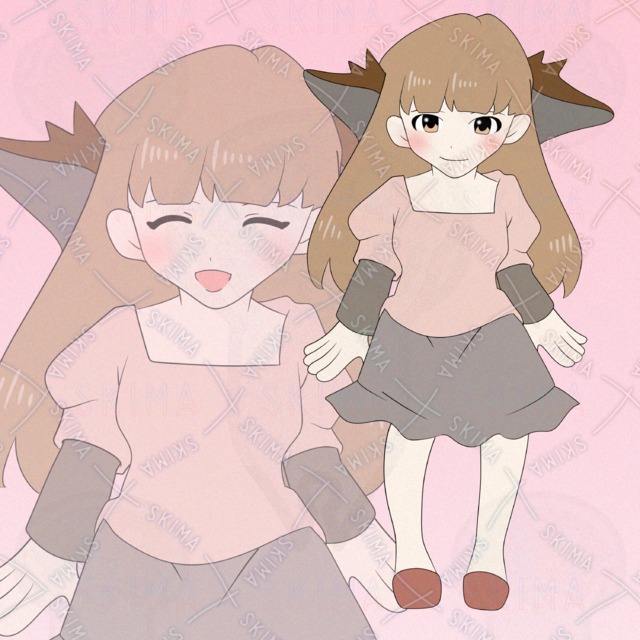 猫耳の女の子の立ち絵イラスト