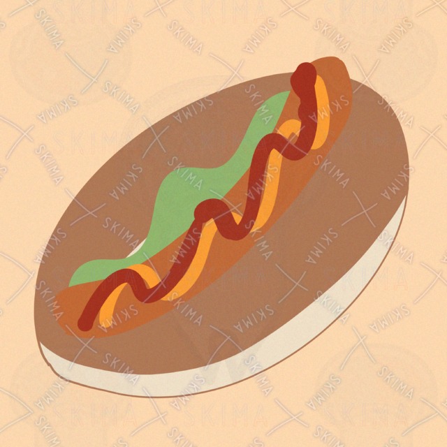 ホットドッグのイラスト