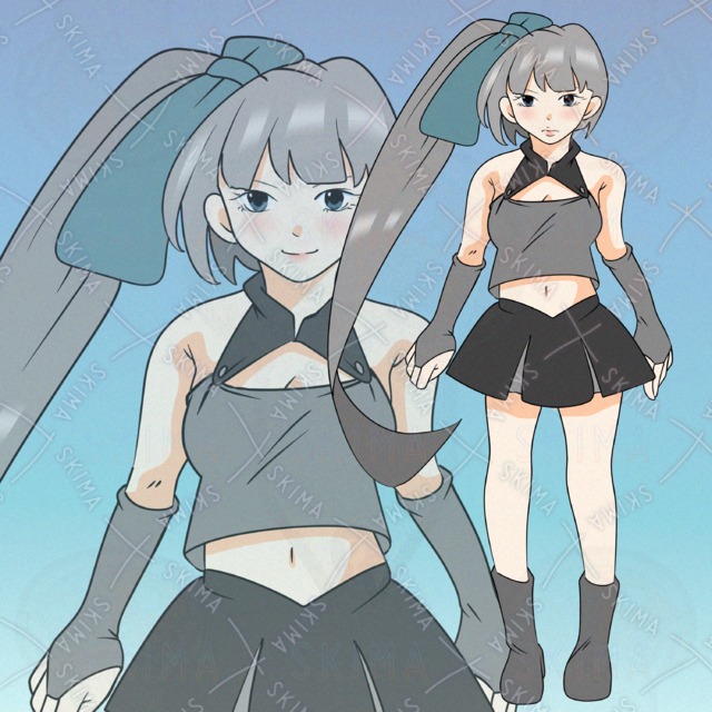 かわいい女の子の立ち絵イラスト