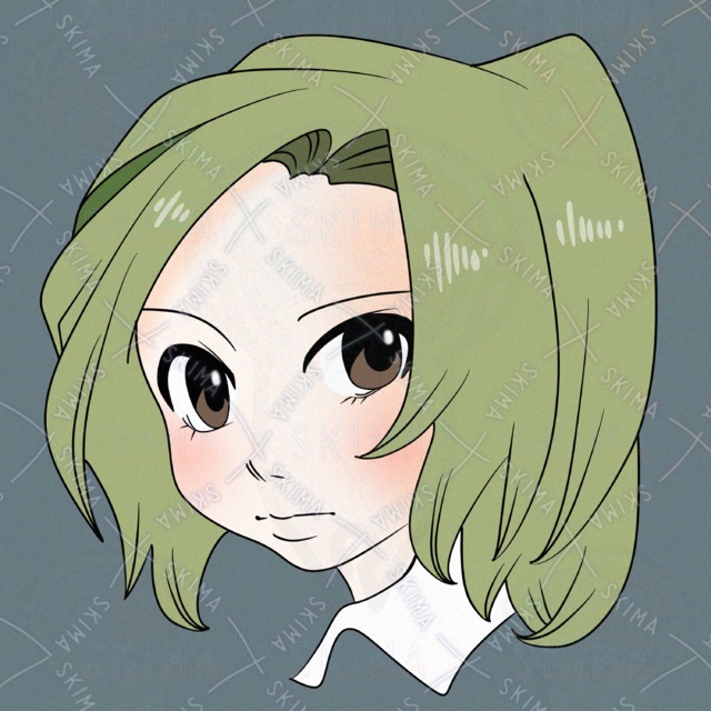 かわいい女の子のアイコンイラスト