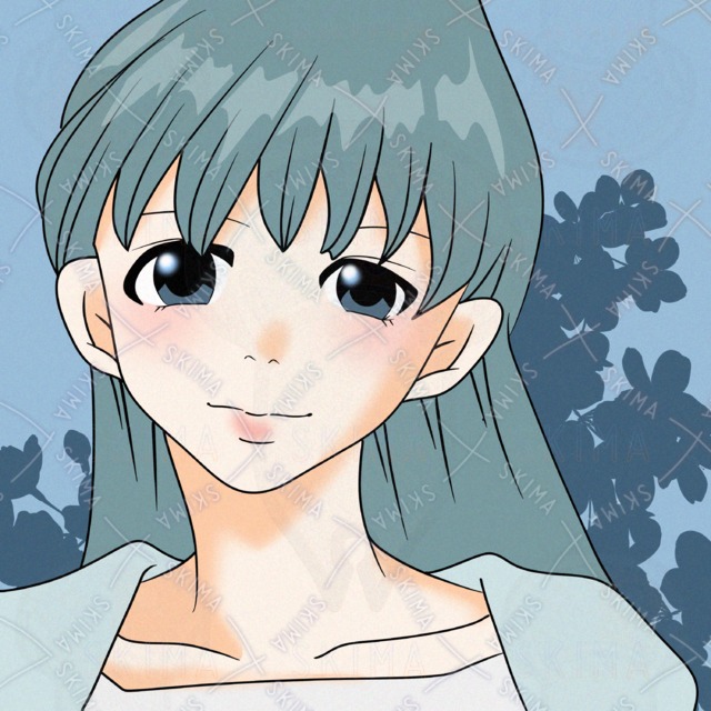 可愛い女性のアイコンイラスト