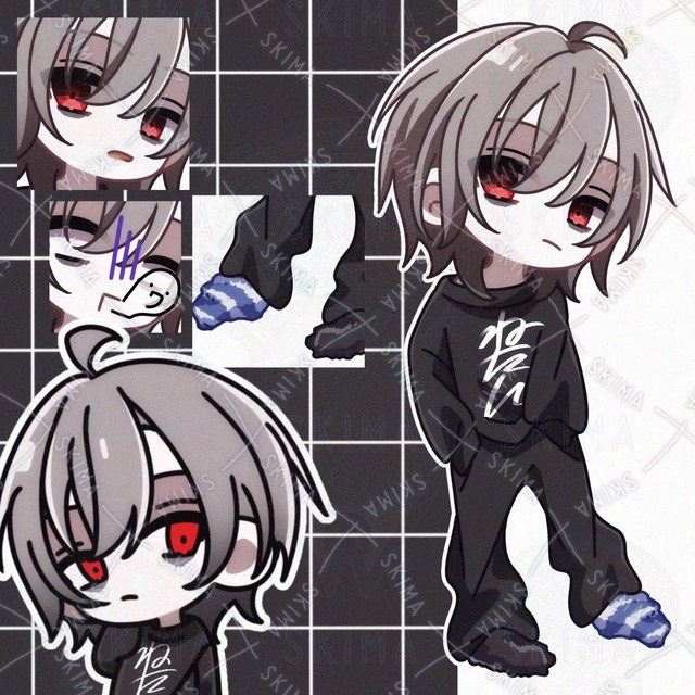 デフォルメイラスト・表情差分8種+ミニキャラ［052］