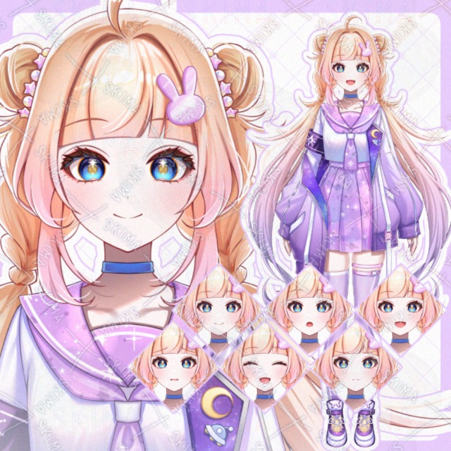 宇宙セーラー服の少女【IRIAM対応,表情6種】