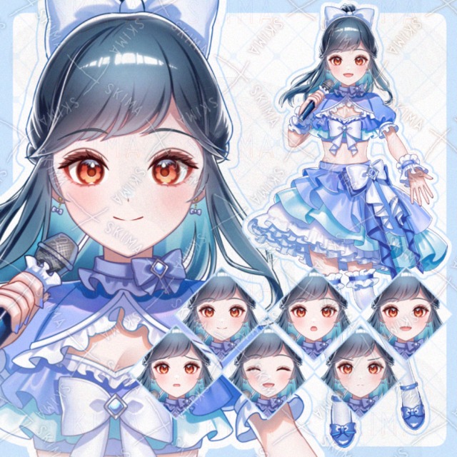 アイドルの少女【IRIAM対応,表情6種】