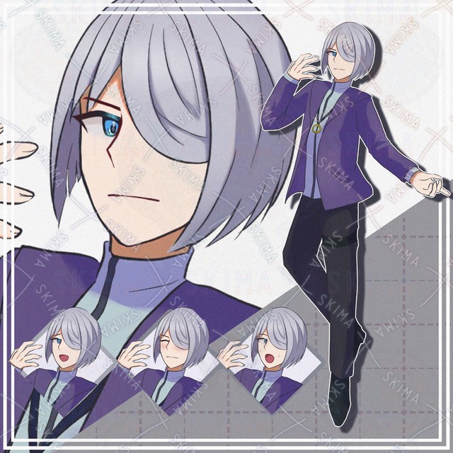 【表情10種】片目隠れの男性【立ち絵】