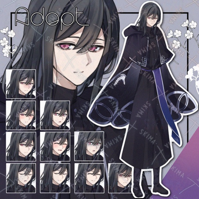 【表情10種】教祖風（信者）の男性