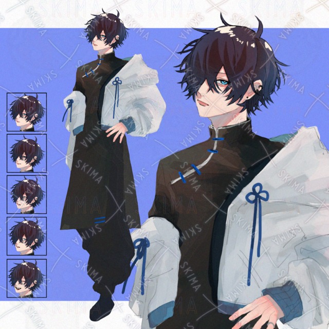 【表情5種】中華風の男性キャラ