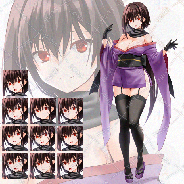 【表情10種】ファンタジー和風娘