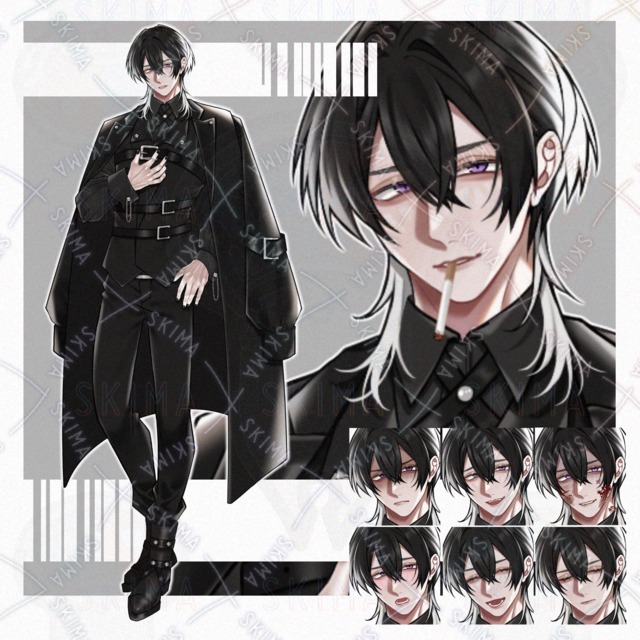 ★【立ち絵】ｽｰﾂ/男性ｷｬﾗ【表情9種】