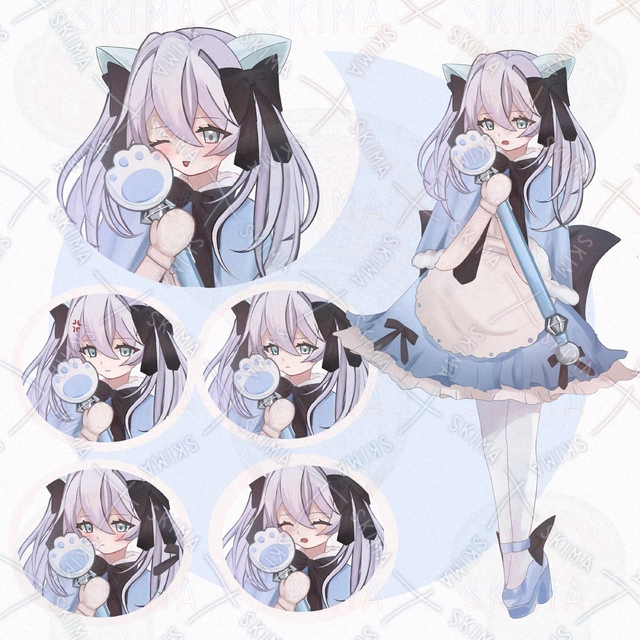 《表情7種》猫耳女の子