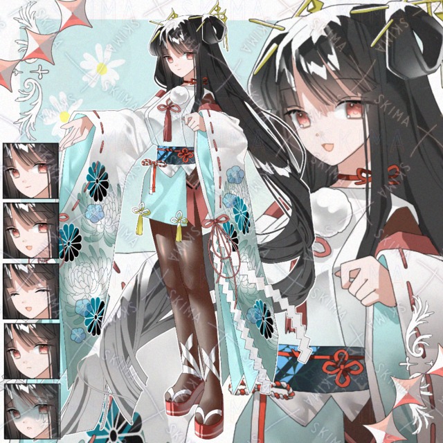 和服の女の子2(表情5種)