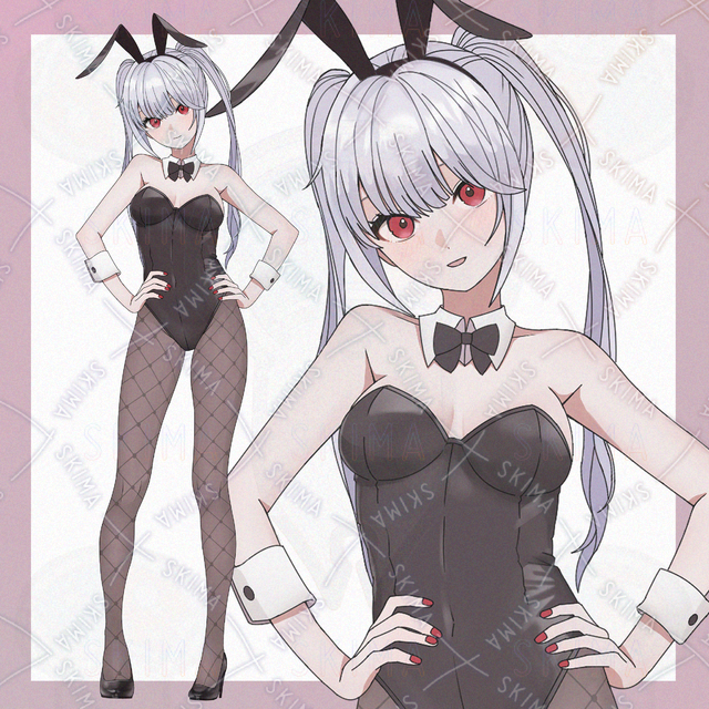 バニー服の女の子【表情5種】