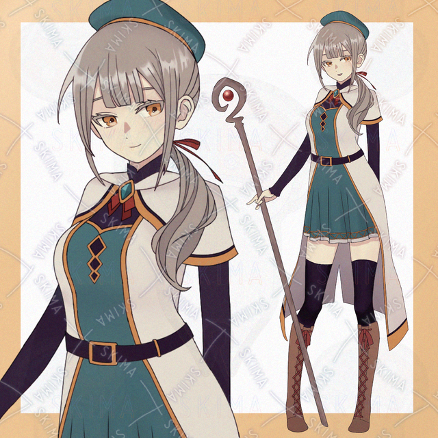 魔導士風の女の子【表情5種】