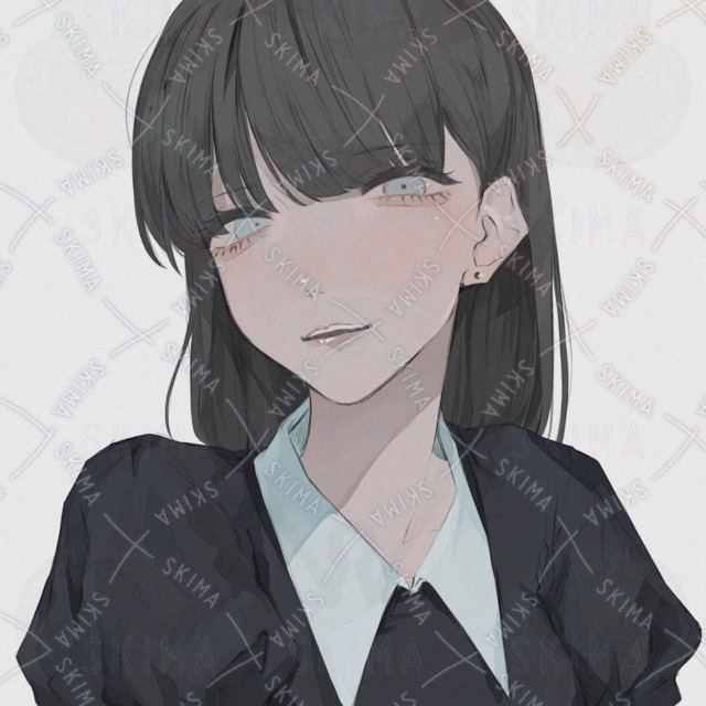 黒髪の少女 SNSアイコン