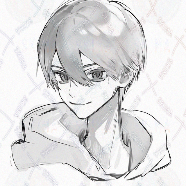 モノクロアイコン男の子