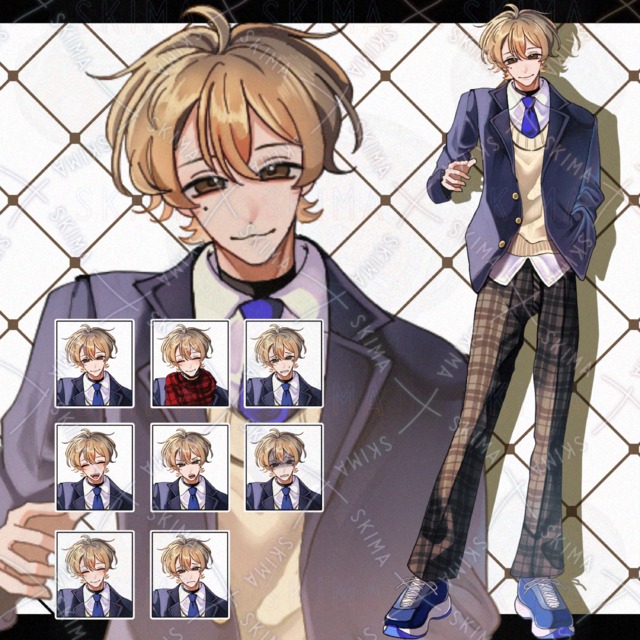 【表情差分7種＋おまけ付き】高校生くん