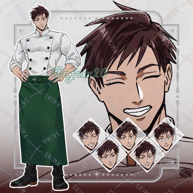 筋肉質な料理人の男