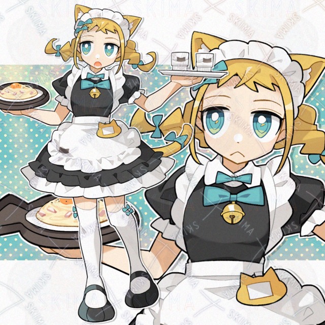 猫耳メイドカフェ店員さん（表情5種）