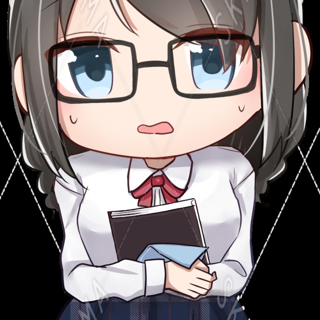 メガネな女子生徒 ミニキャラ付き スキマ スキルのオーダーメイドマーケット Skima