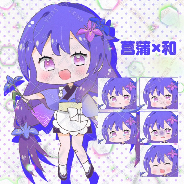 【年末までお値下げ中】菖蒲の女の子【表情差分6種】