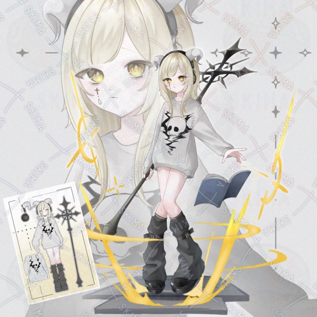 【キャラデザシート付】羊ヘッドホンの女の子