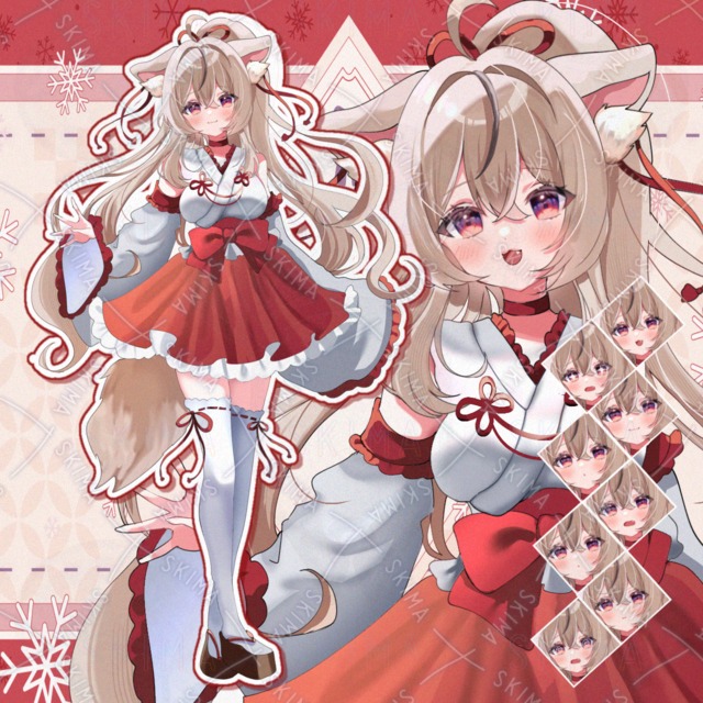 もふもふしっぽ巫女