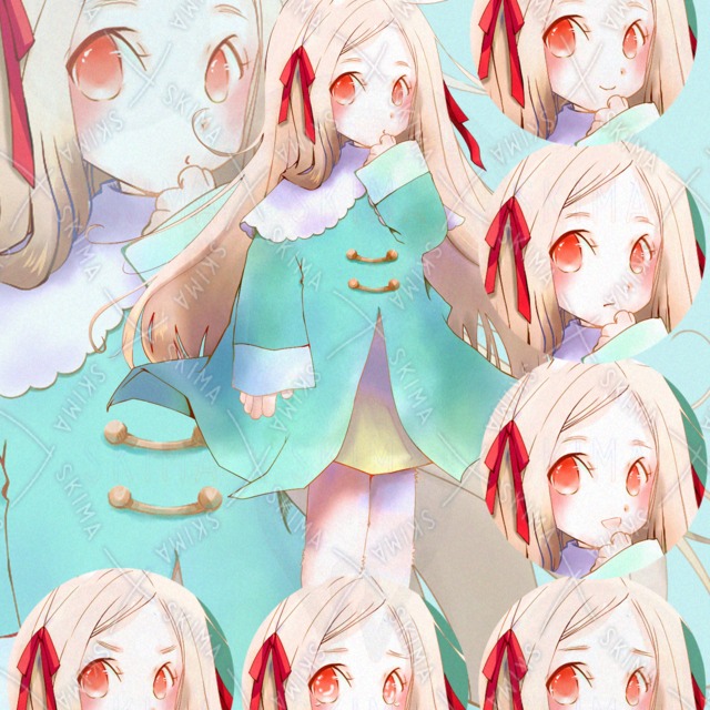 opt販売 立ち絵 うさ耳リボン/表情7種