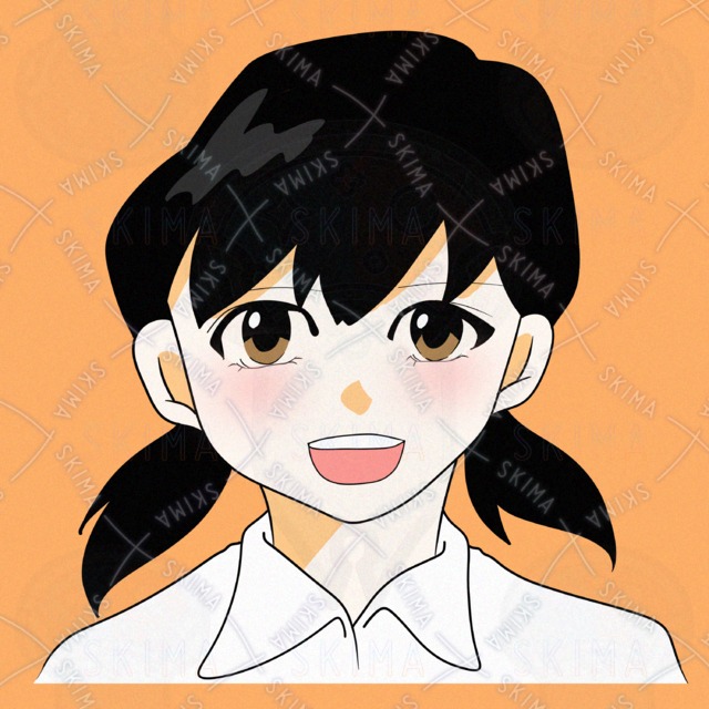かわいい女の子のアイコンイラスト