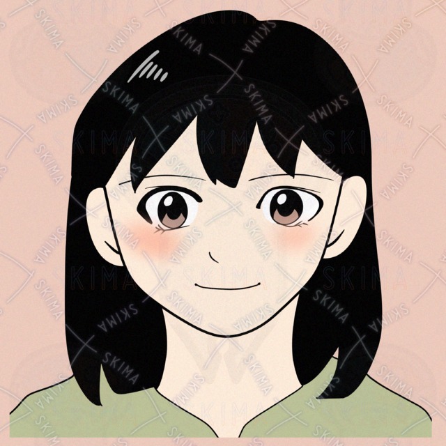 可愛い女の子のアイコンイラスト