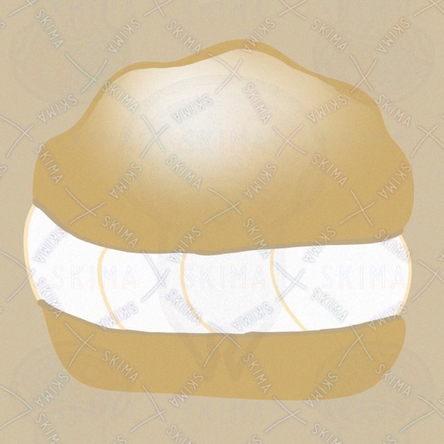 シュークリームのアイコンイラスト