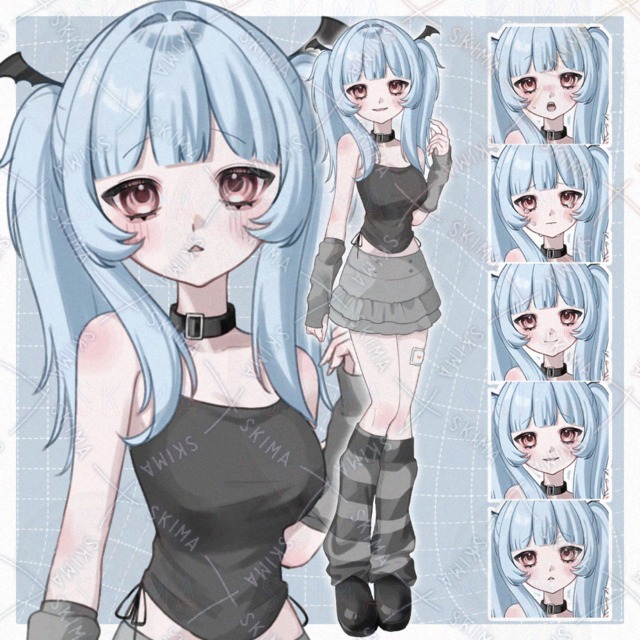 【表情５種】y2kな女の子