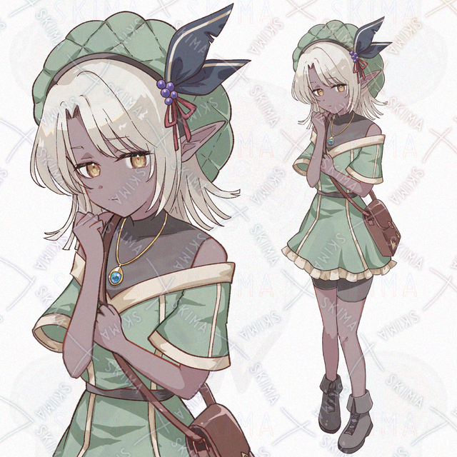 冒険者ダークエルフの少女