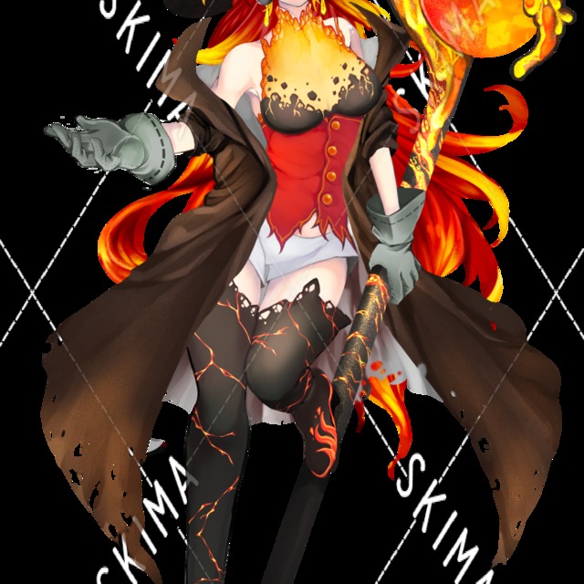 火属性な魔女っぽい子 コート 帽子有無 表情各5種 スキマ スキルのオーダーメイドマーケット Skima