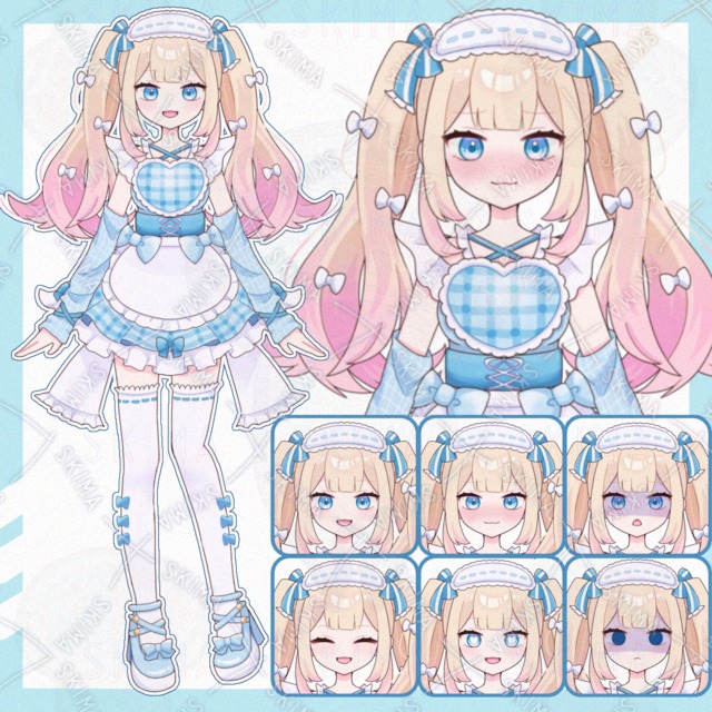 ゆめかわ系の女の子【表情6種】