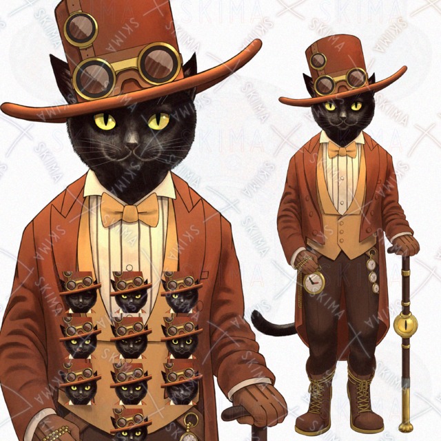 猫　スチームパンク