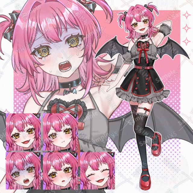 【表情5種/悪魔羽差分あり】サキュバス風の少女