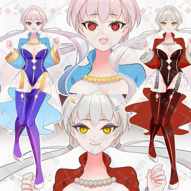 ２Pカラー付き　表情差分　各4種