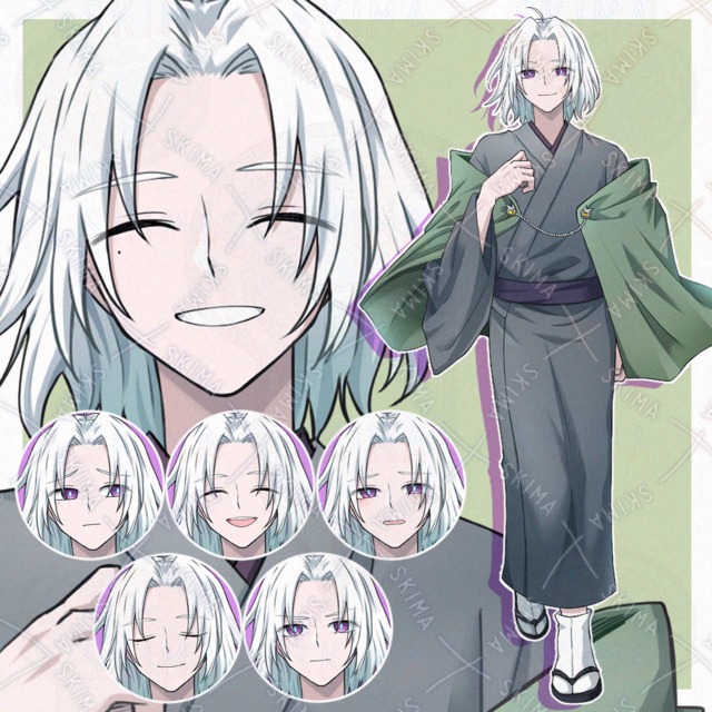 【Adopt】白髪/和服/着物/青年